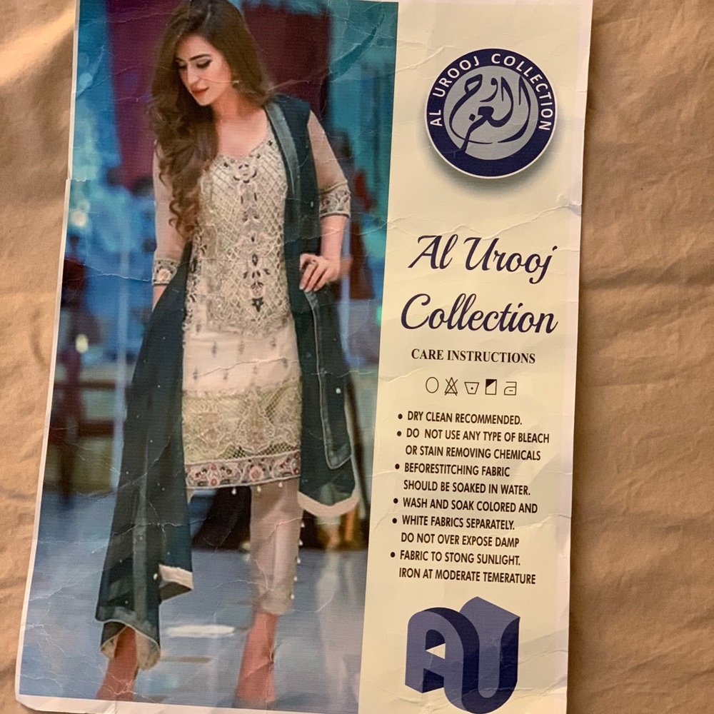 Shalwar Kurta 3 pc Gray/Green